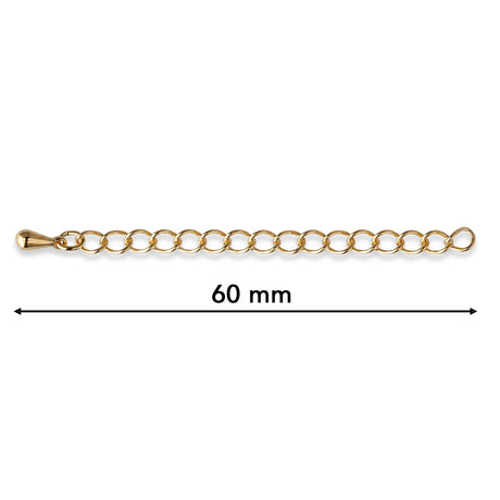Kettenverlängerung 60 mm – Vergoldet - PerlineBeads SA