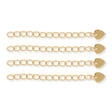 Kettenverlängerung 50 mm mit Herz – Vergoldet - PerlineBeads