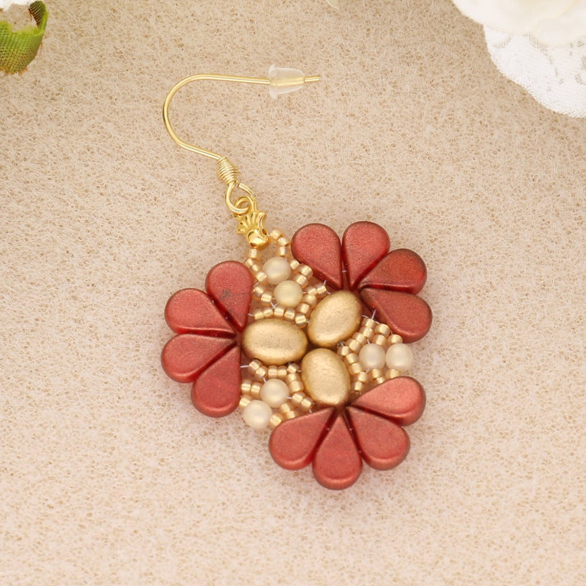 Kit für Ohrringe “Sakura” par Puca® - Gold - PerlineBeads SA