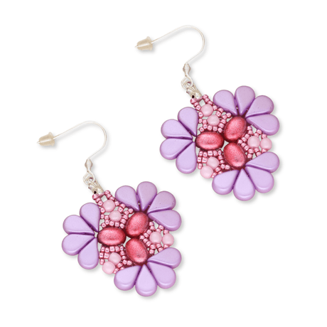 Kit für Ohrringe “Sakura” par Puca® - Violett - PerlineBeads SA