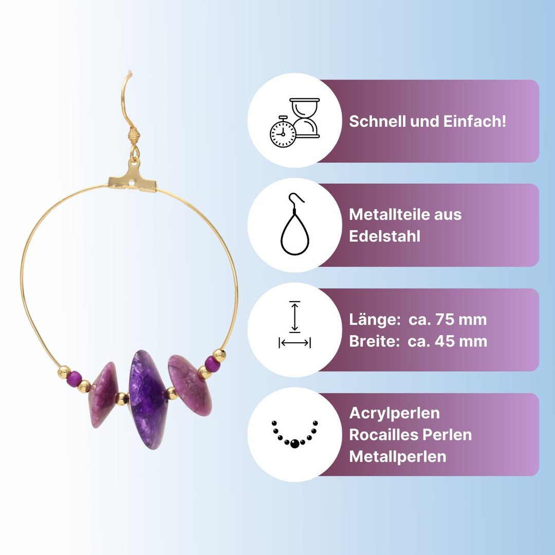 Kit für Creolen “Easy Elegance" - PerlineBeads