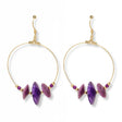 Kit für Creolen “Easy Elegance" - Gold/Violett - PerlineBeads SA