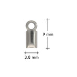 Klemmen für Kordel – Edelstahl – 9 x 3.8 mm - PerlineBeads SA