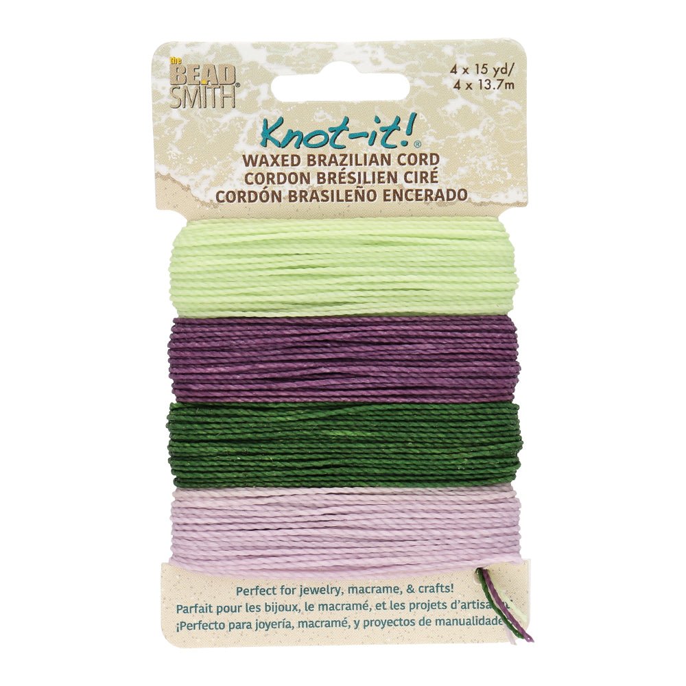 Knot - it! Gewachste brasilianische Kordel - Lavender Fields - PerlineBeads SA