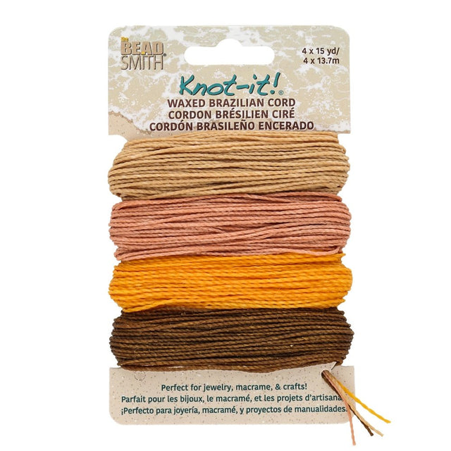 Knot - it! Gewachste brasilianische Kordel - Pumpkin Spice - PerlineBeads SA