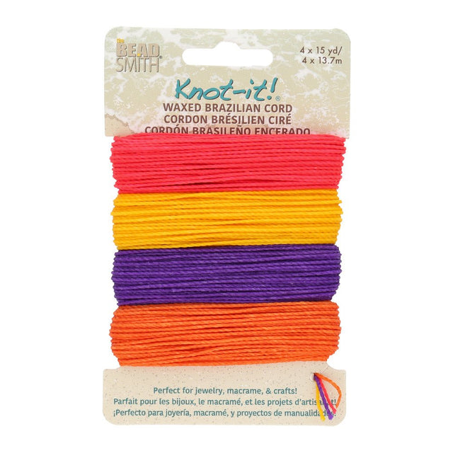 Knot - it! Gewachste brasilianische Kordel - Summer Sunset - PerlineBeads SA
