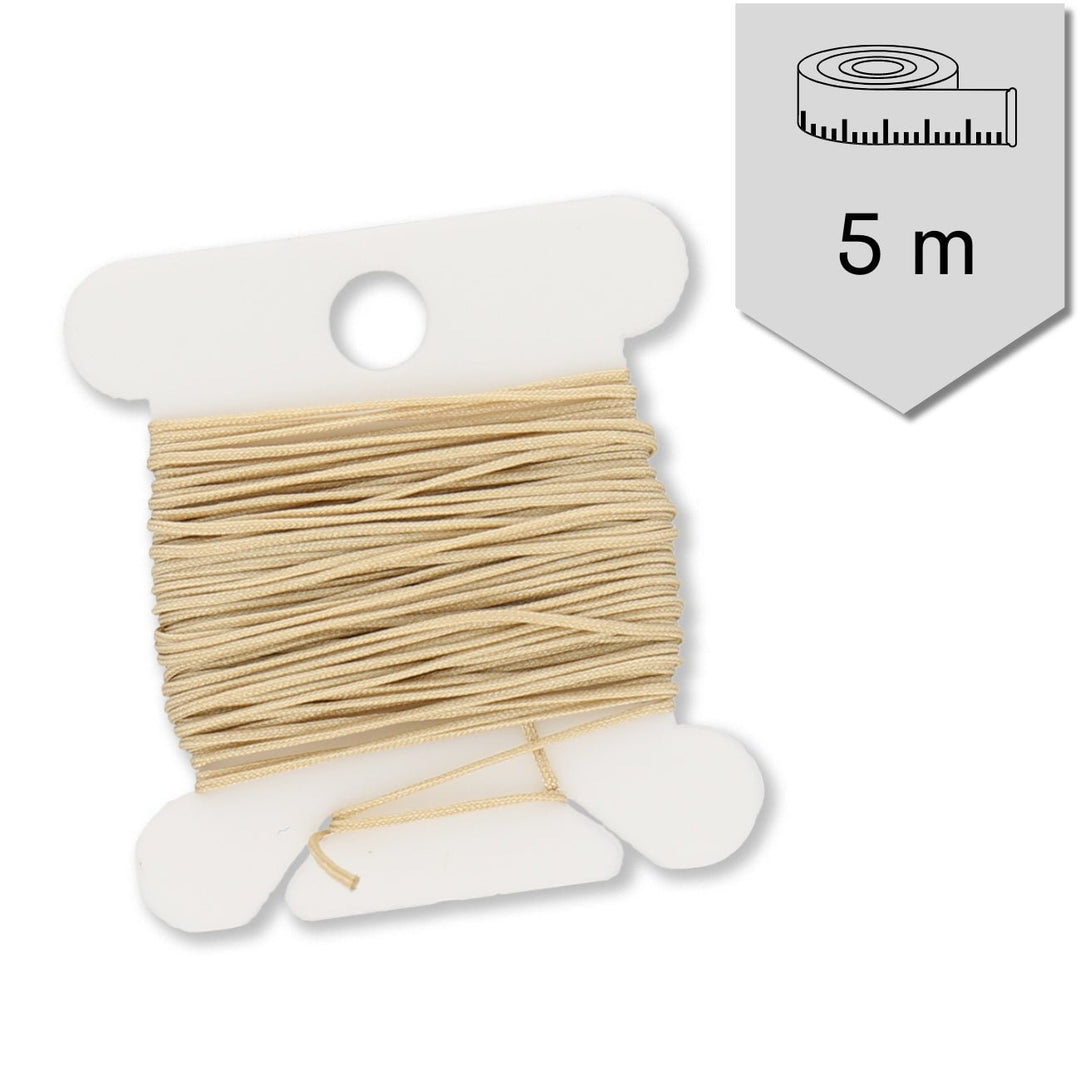 Kordel aus Nylon 0.5 mm - Light Brown - PerlineBeads