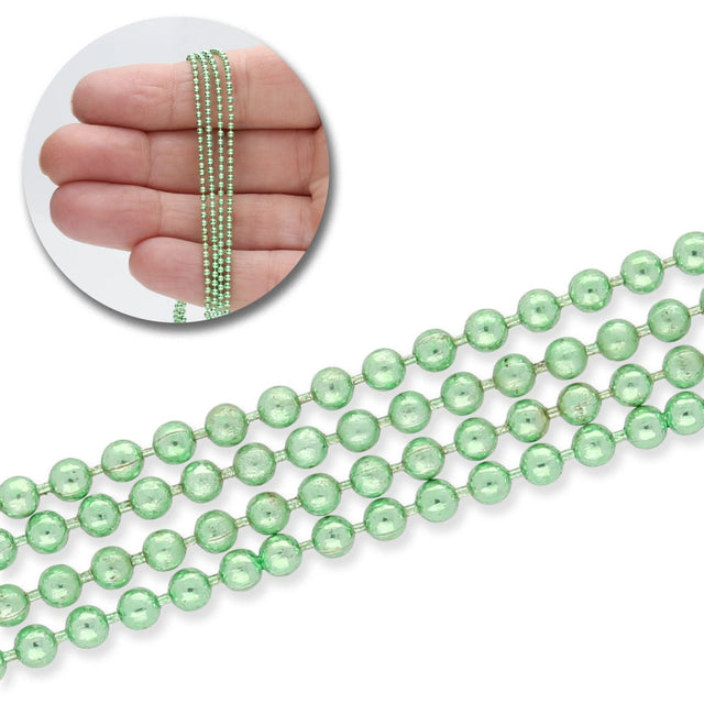 Kugelkette 1.5 mm – Farbe Grün - PerlineBeads SA