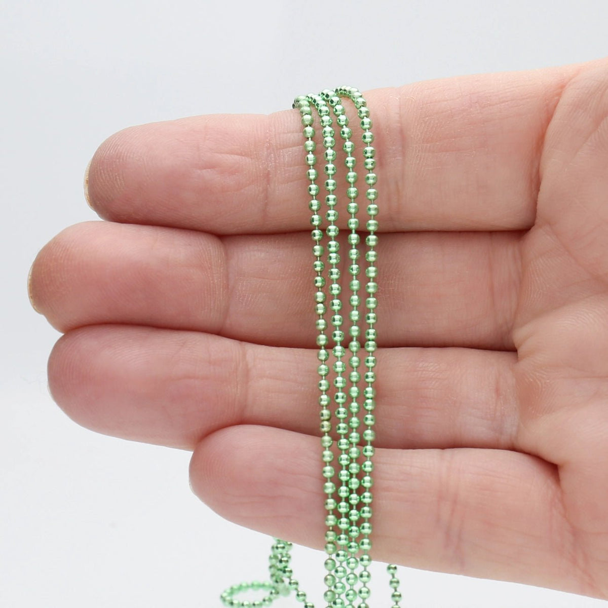 Kugelkette 1.5 mm – Farbe Grün - PerlineBeads SA
