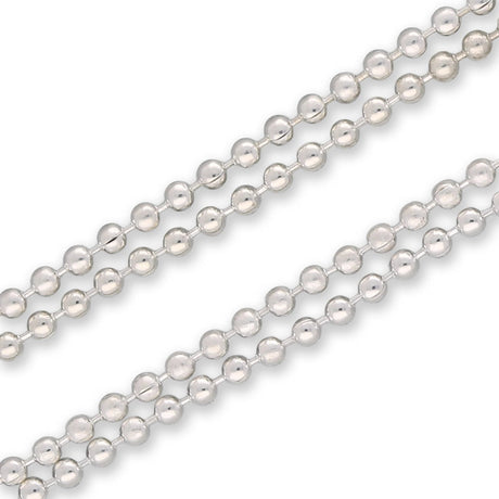 Kugelkette 1.5 mm – Farbe Silber - PerlineBeads SA