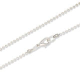 Kugelkette 45 cm mit Karabinerverschluss – Farbe Silber - PerlineBeads SA
