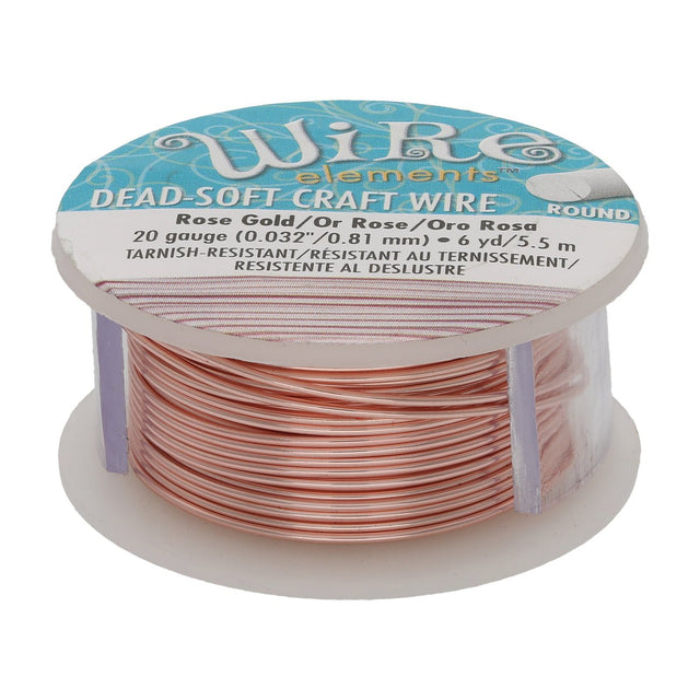 Kupferdraht: Wire Elements™ – 20 Gauge – Rose Gold Tarnish Resistant - PerlineBeads