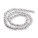 Lavastein - Perlen 6 mm - galvanisiert - Farbe Silber - PerlineBeads SA