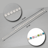 Leeres Cup - Chain Armband 24ss (20 Fassungen) - Silber - PerlineBeads SA