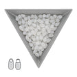 Long Drop Beads 3 x 5.5 mm - Opal White - PerlineBeads SA