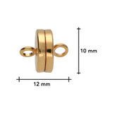 Magnetverschluss - 10 mm – Vergoldet - PerlineBeads