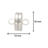 Magnetverschluss - 10 mm – Versilbert - PerlineBeads