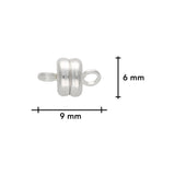 Magnetverschluss - 6 mm – Versilbert - PerlineBeads