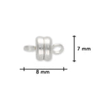 Magnetverschluss - 7 mm – Versilbert - PerlineBeads SA