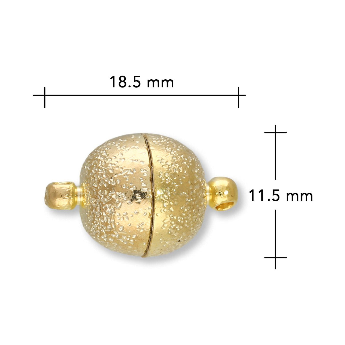 Magnetverschluss rund - 11.5 mm – Farbe Gold - PerlineBeads SA
