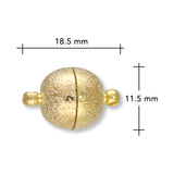 Magnetverschluss rund - 11.5 mm – Farbe Gold - PerlineBeads SA