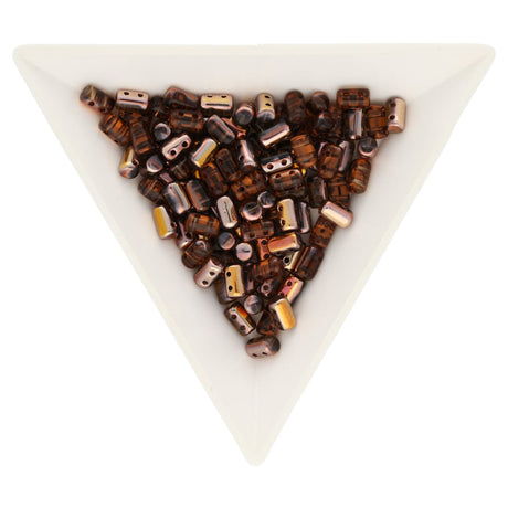 Matubo Rulla Glasperlen - Dark Topaz Capri Gold - PerlineBeads