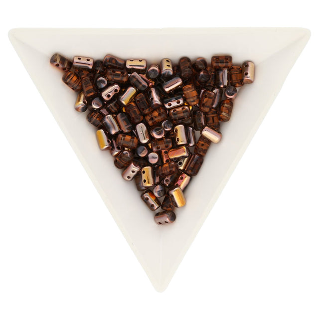 Matubo Rulla Glasperlen - Dark Topaz Capri Gold - PerlineBeads