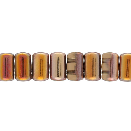 Matubo Rulla Glasperlen - Dark Topaz Capri Gold - PerlineBeads