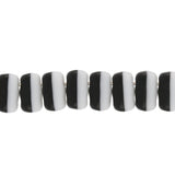 Matubo Rulla Glasperlen - Duet Opaque Black/White - PerlineBeads