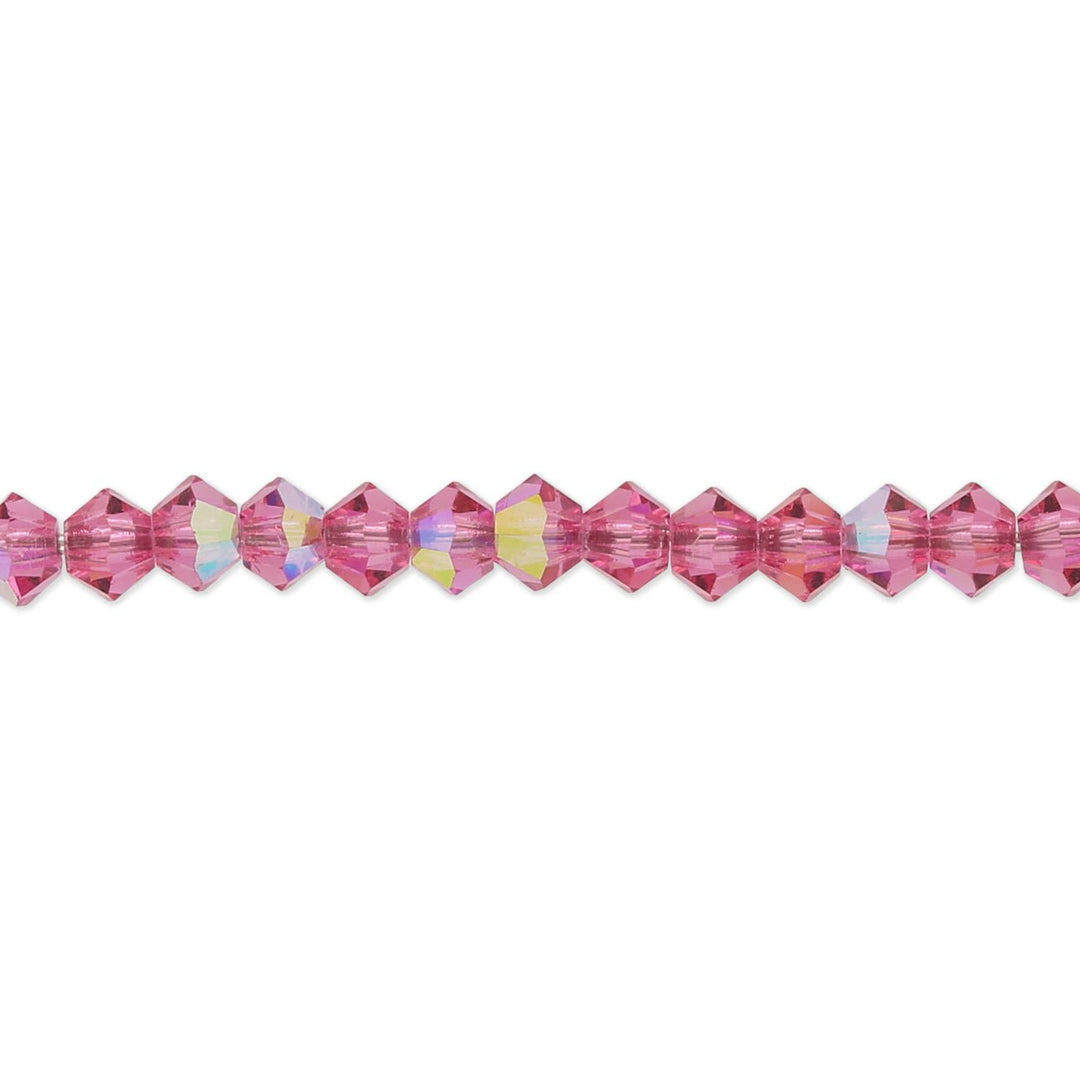 M.C. Doppelkegel 3 mm - Rose AB - PerlineBeads SA