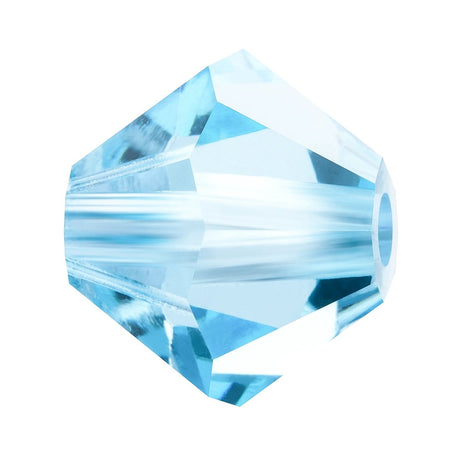 M.C. Doppelkegel 4 mm - Aquamarine - PerlineBeads SA