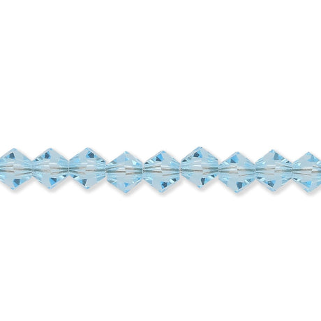 M.C. Doppelkegel 4 mm - Aquamarine - PerlineBeads SA