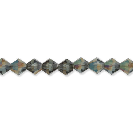 M.C. Doppelkegel 4 mm - Blue Diamond AB - PerlineBeads SA