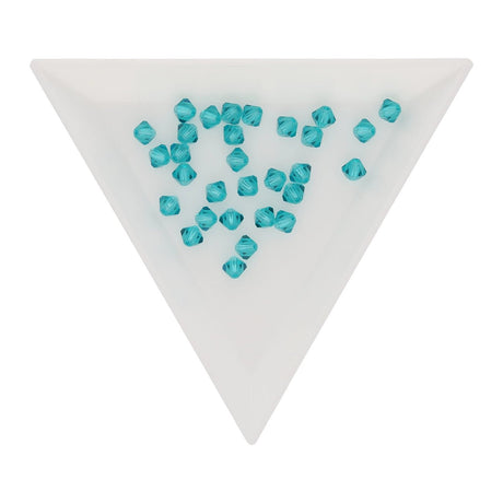 M.C. Doppelkegel 4 mm - Blue Zircon - PerlineBeads SA
