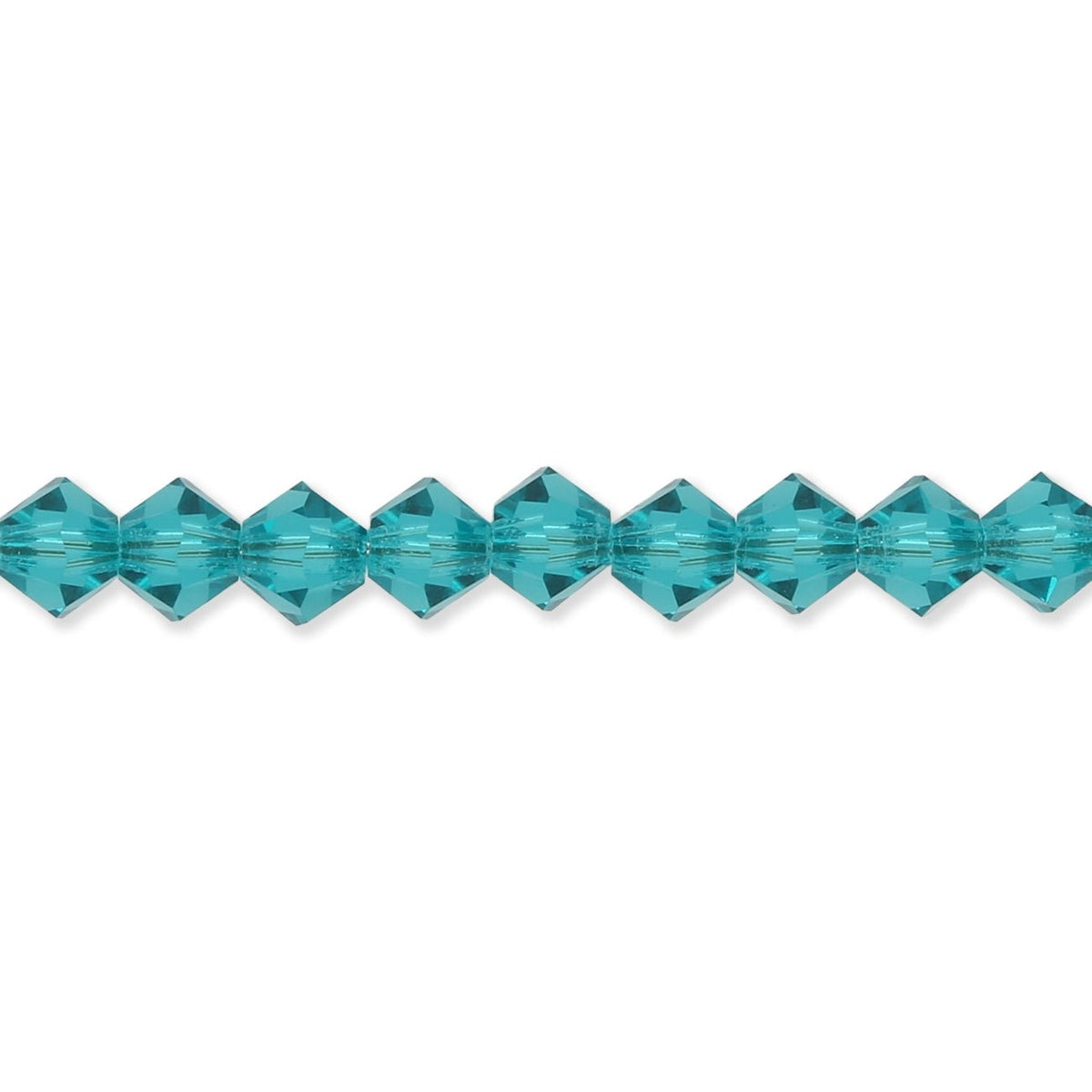 M.C. Doppelkegel 4 mm - Blue Zircon - PerlineBeads SA