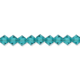 M.C. Doppelkegel 4 mm - Blue Zircon - PerlineBeads SA