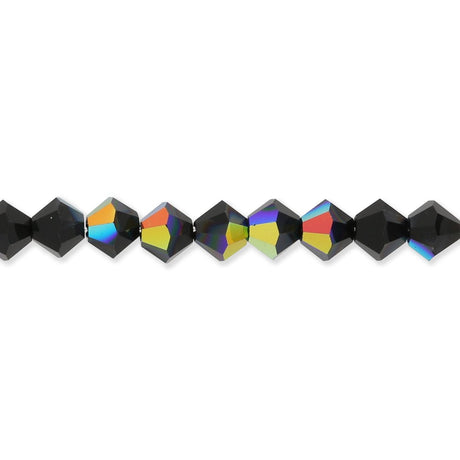 M.C. Doppelkegel 4 mm - Jet AB - PerlineBeads SA