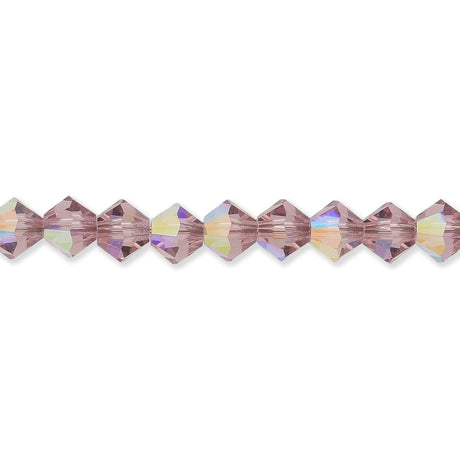 M.C. Doppelkegel 4 mm - Light Amethyst AB - PerlineBeads SA