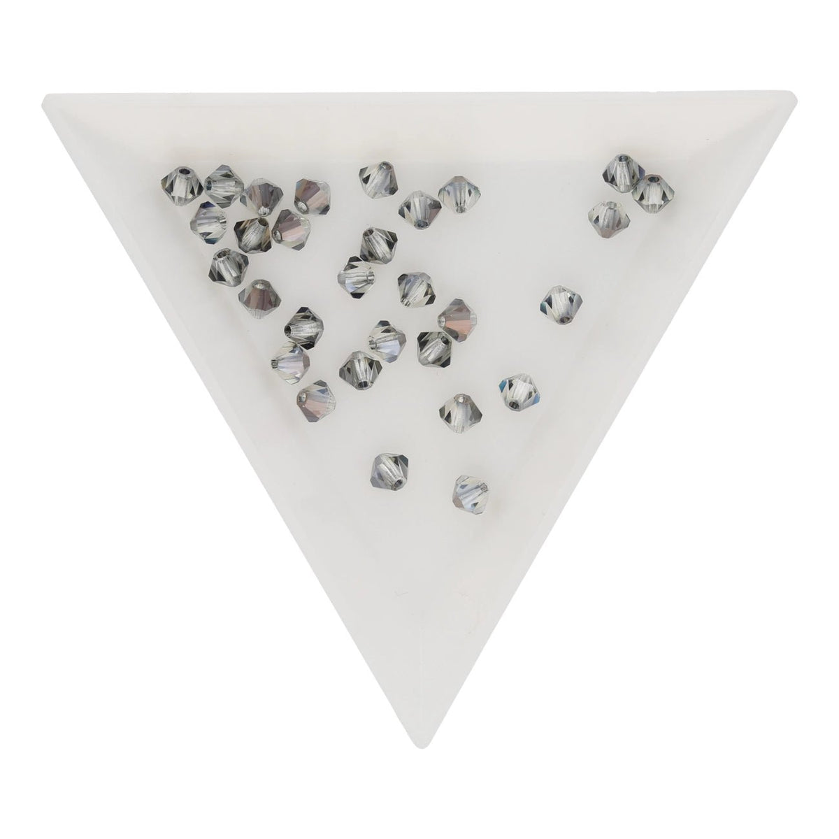 M.C. Doppelkegel 4 mm - Light Grey Shine - PerlineBeads SA