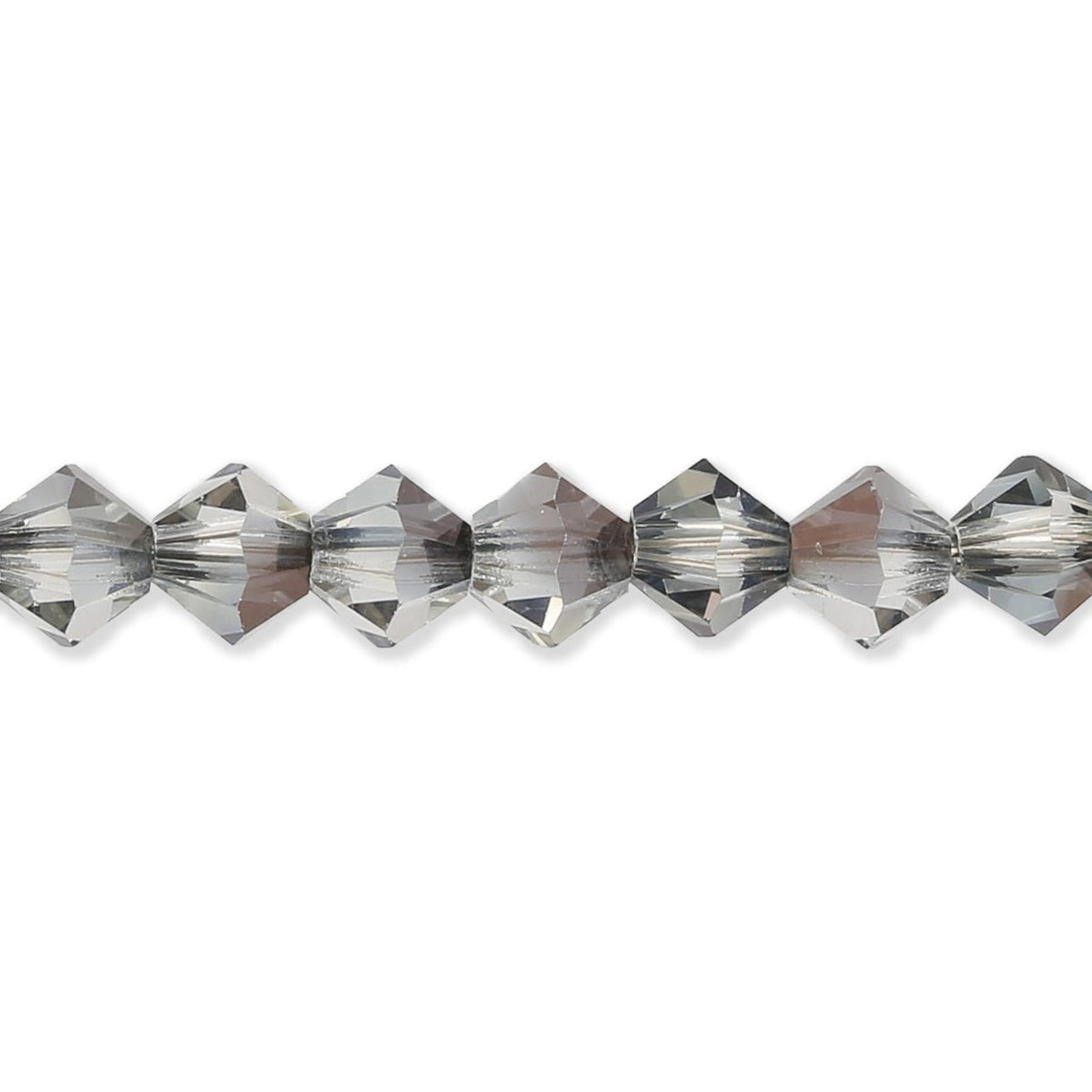 M.C. Doppelkegel 4 mm - Light Grey Shine - PerlineBeads SA