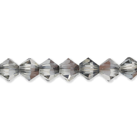 M.C. Doppelkegel 4 mm - Light Grey Shine - PerlineBeads SA