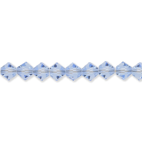 M.C. Doppelkegel 4 mm - Light Sapphire - PerlineBeads SA