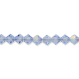 M.C. Doppelkegel 4 mm - Light Sapphire AB - PerlineBeads SA