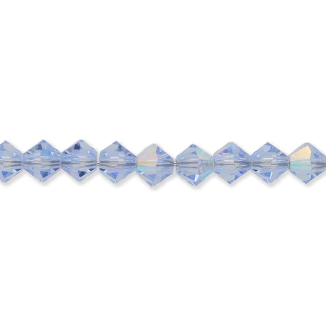 M.C. Doppelkegel 4 mm - Light Sapphire AB - PerlineBeads SA