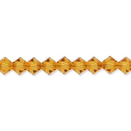 M.C. Doppelkegel 4 mm - Topaz - PerlineBeads SA
