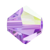 M.C. Doppelkegel 4 mm - Violet AB - PerlineBeads SA
