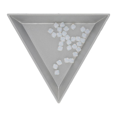 M.C. Doppelkegel 4 mm - White Opal - PerlineBeads SA