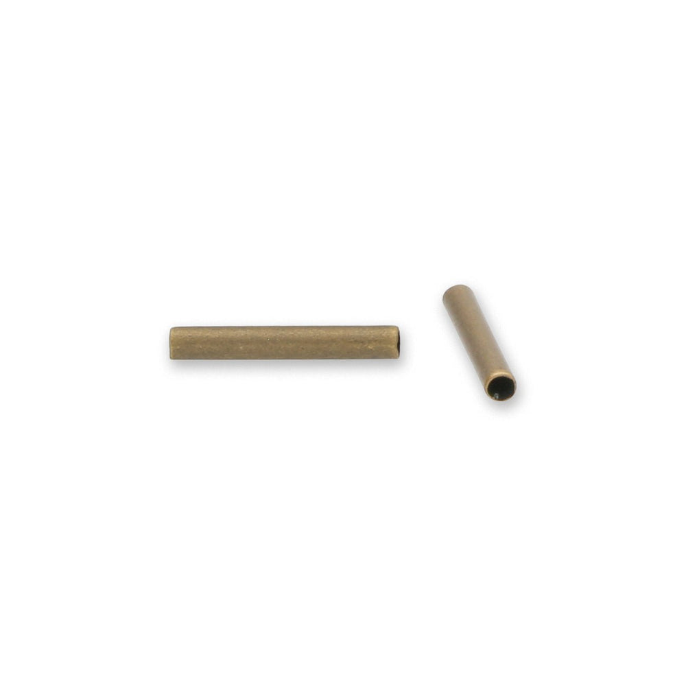 Messing - Rohrperle 10 mm - Bronze antik (20 Stk.) - PerlineBeads SA