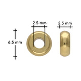 Metallperle Scheibe 6.5 x 2.5 mm – Gold - PerlineBeads