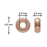 Metallperle Scheibe 6.5 x 2.5 mm – Rotgold - PerlineBeads